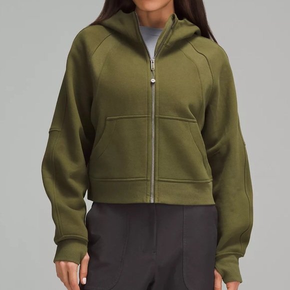 lululemon athletica Tops - NWOT Lululemon Scuba Oversized Full-Zip Hoodie Ether Green